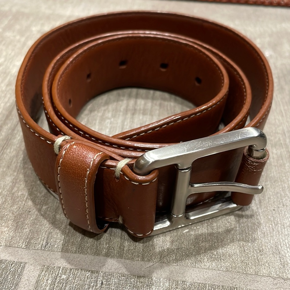 Lacoste Mens Leather Belt Size 34